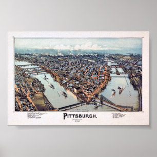 Póster Pittsburgh Pensilvania 1902
