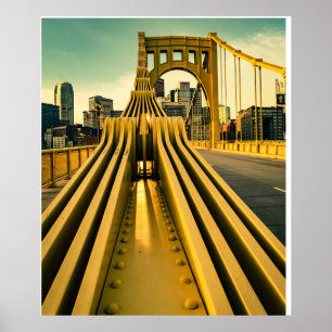 Póster Pittsburgh Steel City Bridge Pennsylvania Print