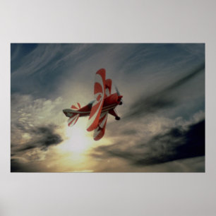 Póster Pitz especial, avión aeroacrobacia del solo