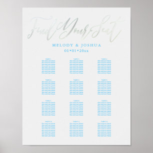 Póster PixDezines Caligrafía Platinum, gráfico de asiento