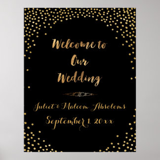 Póster PixDezines dazzled/faux gold/specks/DIY Recepción