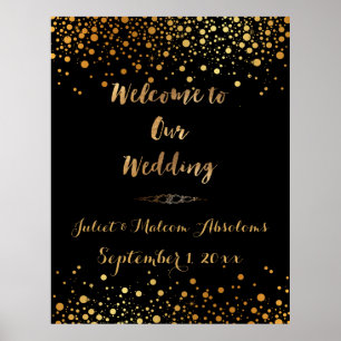 Póster PixDezines dazzled/faux gold/specks/DIY reception