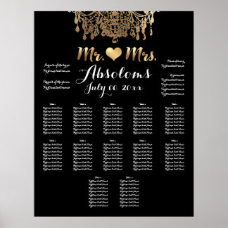 Póster PixDezines DIYColor/Lámpara dorada/Corazón/Asiento