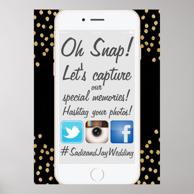 Póster PixDezines iPhone etiqueta Rótulo para eventos (Frente)