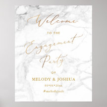 PixDezines Mármol + Falso Oro Bienvenida Compromis