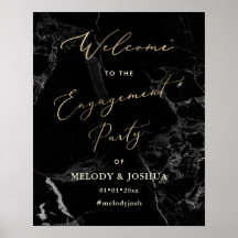 PixDezines Mármol + Falso Oro Bienvenida Compromis