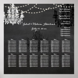 Póster PixDezines pizarra / candelabros / gráfico de asie