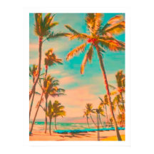 PixDezines Playa Hawaiana Vintage