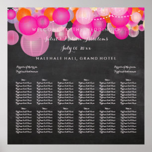 Póster PixDezines Rosa/Naranja/Farolilla/Asiento