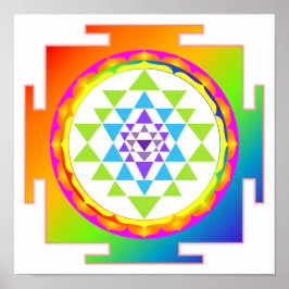 Póster PixDezines Sri Yantra/Meditación/Chakra
