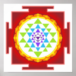 Póster PixDezines Sri Yantra/Meditation/Chakra