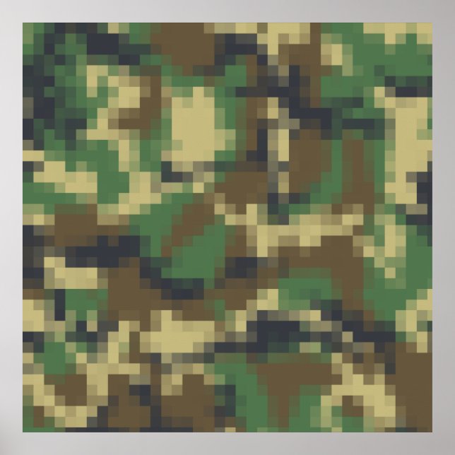 Póster Pixel Camouflage (Frente)
