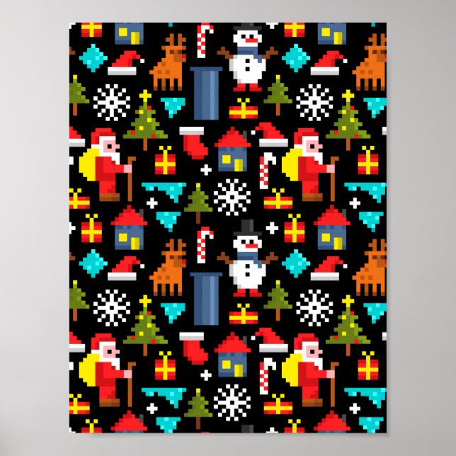 Póster Pixel Christmas (Frente)