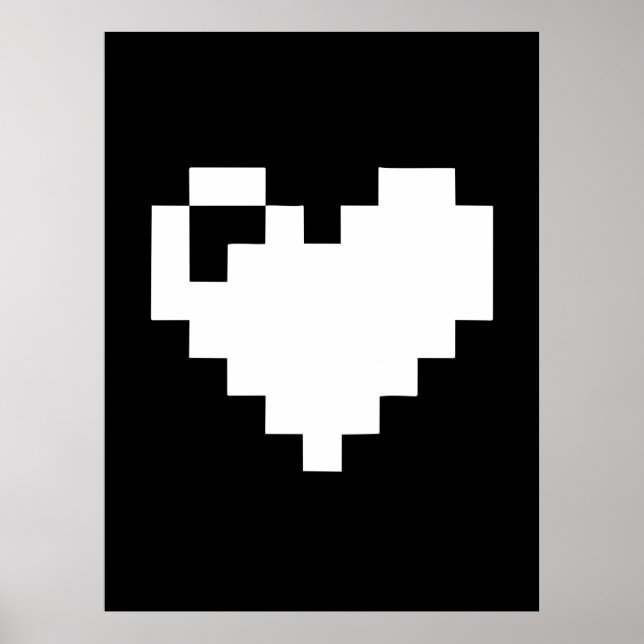 Póster Pixel Heart 8 bits (Frente)