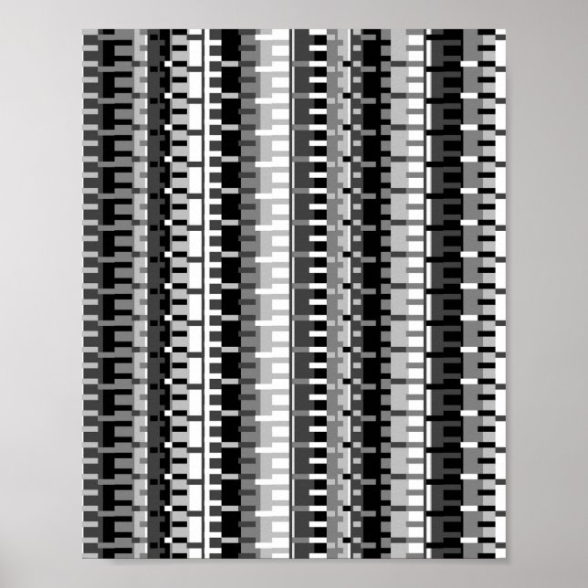 Póster Pixelated Mathematical Pattern  (Frente)