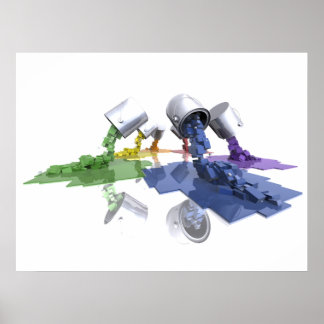 Póster Pixels paint - poster