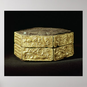 Póster Pixis hexagonal decorada con animales