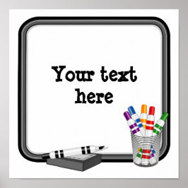 Póster Pizarra electrónica cuadrada de descarga digital