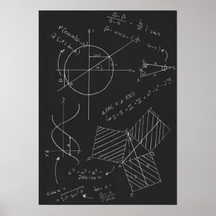 Póster pizarra matemática