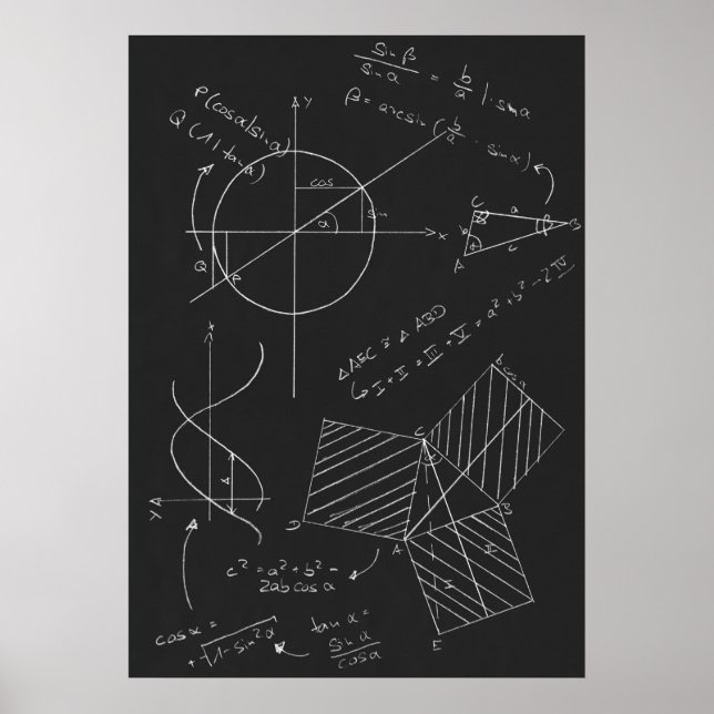 Póster pizarra matemática (Frente)