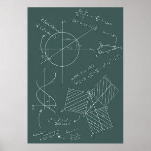 Póster pizarra matemática