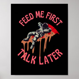 Póster Pizza astronauta