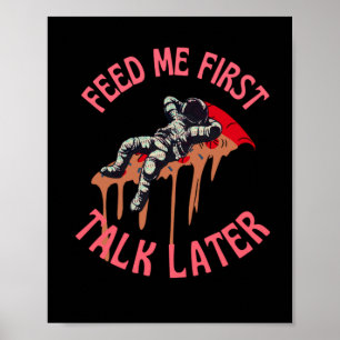 Póster Pizza astronauta