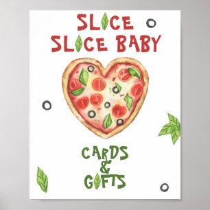 Póster pizza baby ducha - tarjetas y regalos