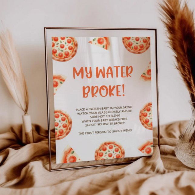 Póster Pizza Baby Shower Mi Rótulo de juego de salto de a (Subido por el creador)