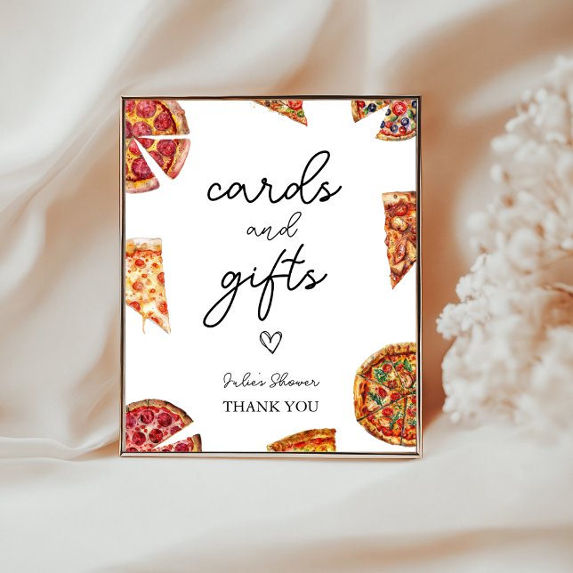 Póster Pizza Baby Shower Tarjetas Y Rótulo De Regalos (Subido por el creador)