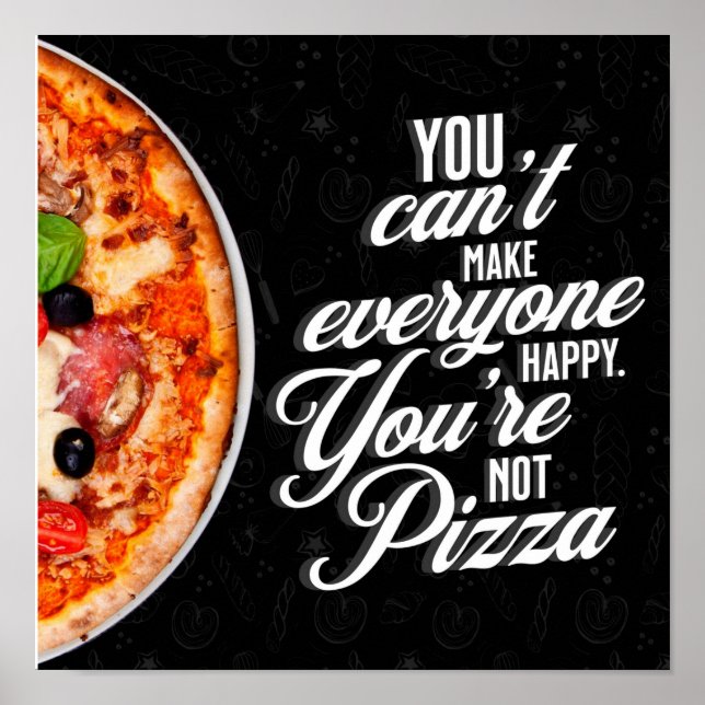 Póster Pizza cita las mejores vistas para los amantes de  (Frente)