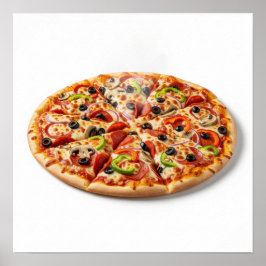 Póster Pizza con vapor