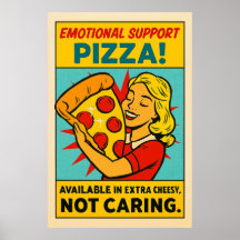 Pizza de apoyo emocional - Terapia retro de alimen