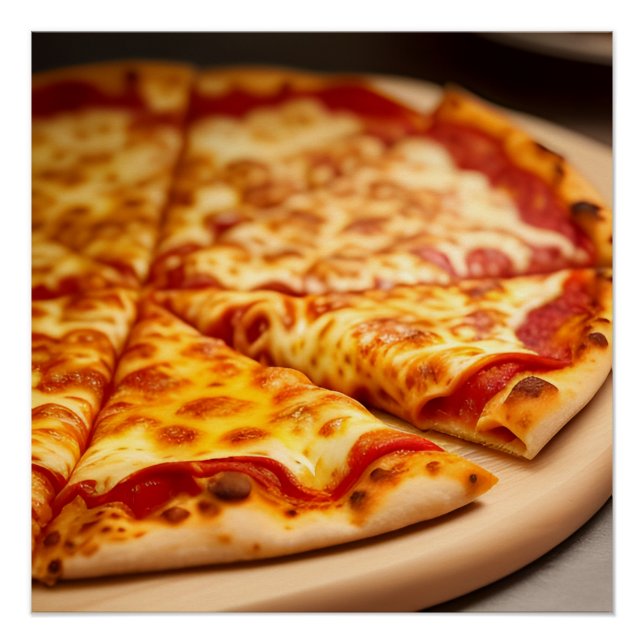 Póster Pizza de Queso (Anverso)