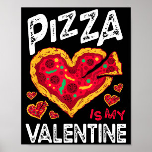 Póster Pizza Divertida Es Mi Novio Novia Amantes De San V
