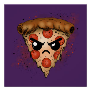 Póster Pizza grumpy