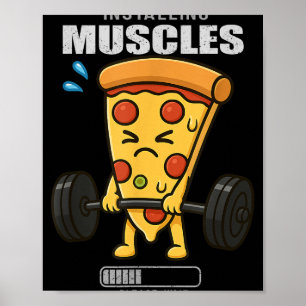 Póster Pizza Levantamiento Muerto Rata Gimnasio Instalaci