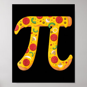 Póster Pizza Pi Para Amantes De Las Matemáticas Y Comida