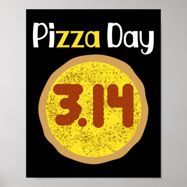 Póster Pizza Pun Shirt 3.14 Pizza Pi (Frente)