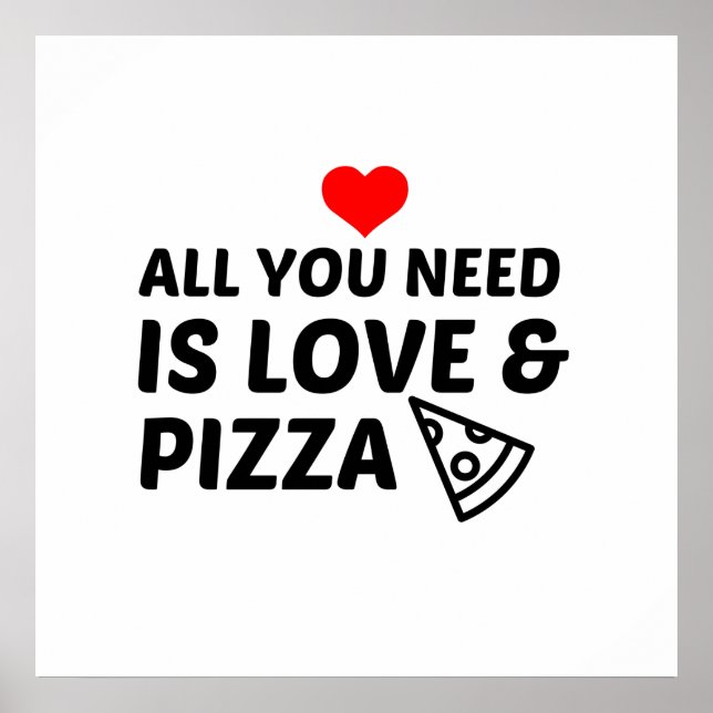 PÓSTER PIZZA Y AMOR (Frente)