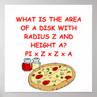 Póster PIZZA y matemáticas