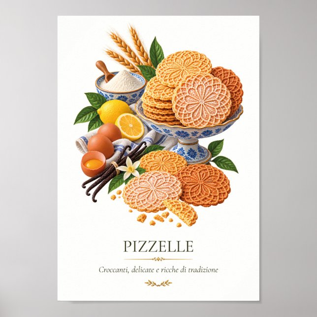 Póster Pizzelle – Vintage Italian Dessert (Frente)