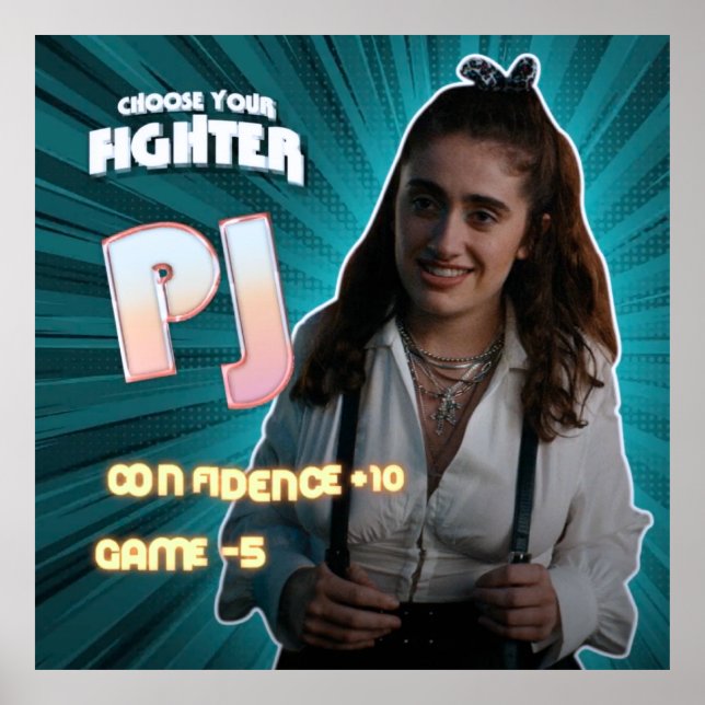 Póster PJ | Carácter de película de fondo | Gay sin talen (Frente)