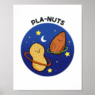 Póster Pla-nut Poster de bolas de cacahuate para el espac
