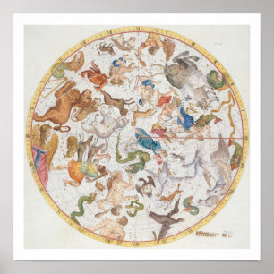 Póster Placa 26 del "atlas Coelestis", por Juan Flamsteed