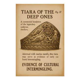 Póster Placa Arqueológica - La Tiara Innsmouth