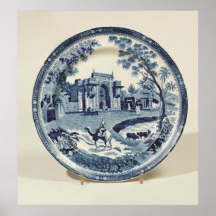 Póster Placa azul y blanca de Spode, c.1815