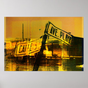 Póster Placa de calle