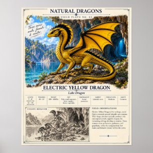 Póster Placa de Campo Amarillo Eléctrico