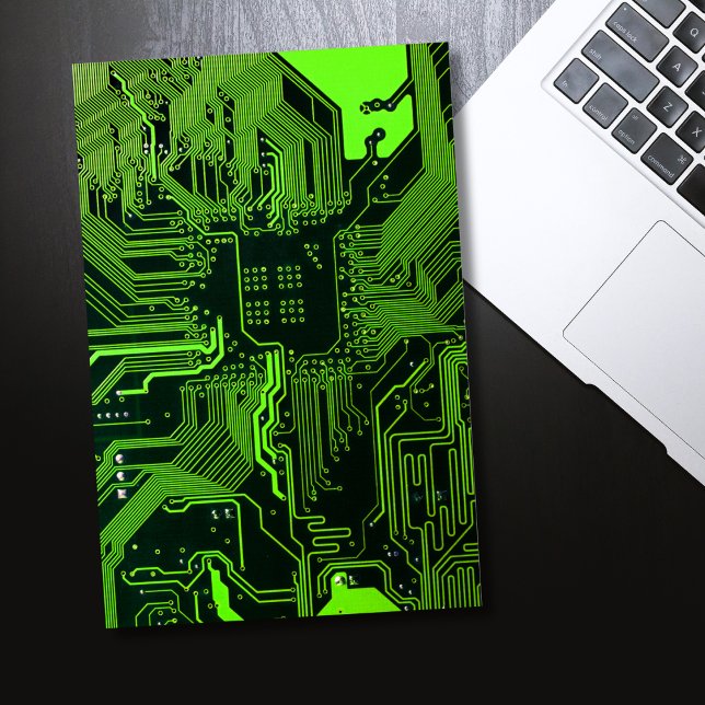 Póster Placa de circuito electrónico verde del nerd de sa (Subido por el creador)